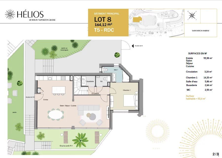 apartment 5 Rooms for sale on Grasse (06130)