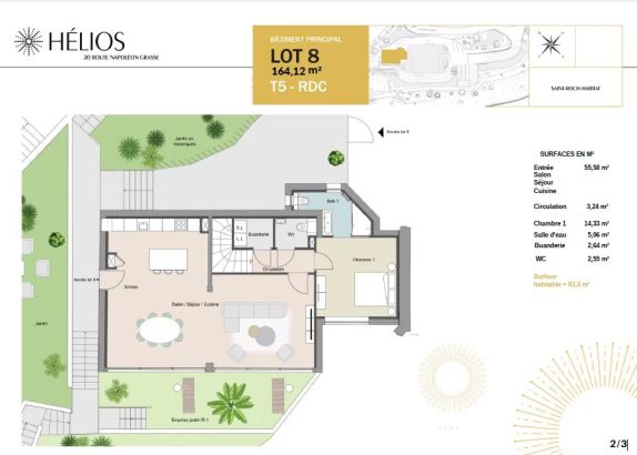 Sale Apartment Grasse 5&nbsp;Rooms 164.84&nbsp;m²